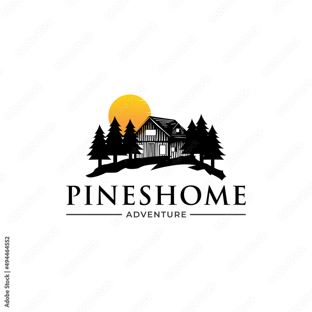 Pines Home vector logo image