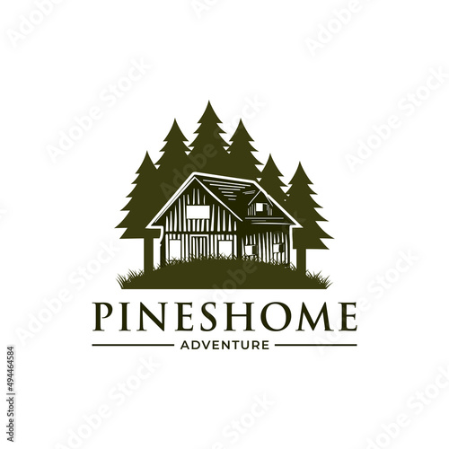 Pines Home vector logo image