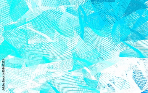 Light Green vector template with chaotic shapes.