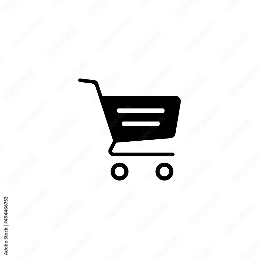 Shopping cart vector flat icon Shopping cart vector flat icon