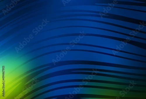 Dark Blue, Green vector pattern with wry lines.