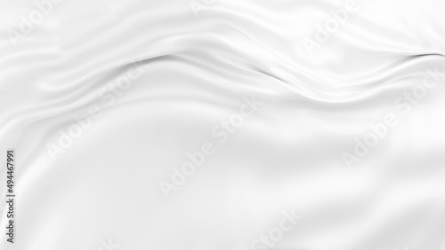 White luxury fabric background with copy space 3D Render