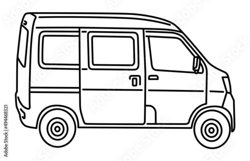 軽貨物車のサイド