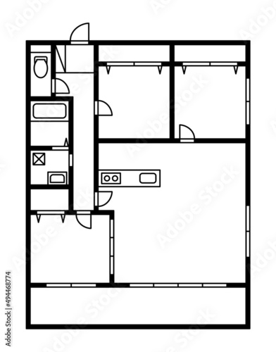 3LDKの間取り図