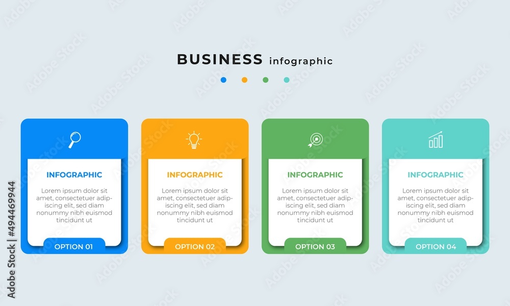 Steps Timeline Infographics Template Design