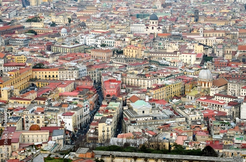 View over the city of Naples, Italy, from the fortress Castel Sant’Elmo