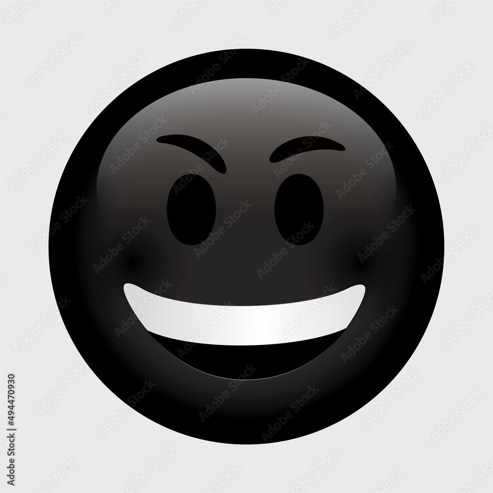 Fototapeta premium Vector emoji. Smiling face. Smile vector emoji. Happy emoticon. Cute emoticon isolated on white background.