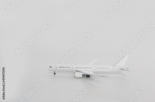 Airplane boeing model  on white background
