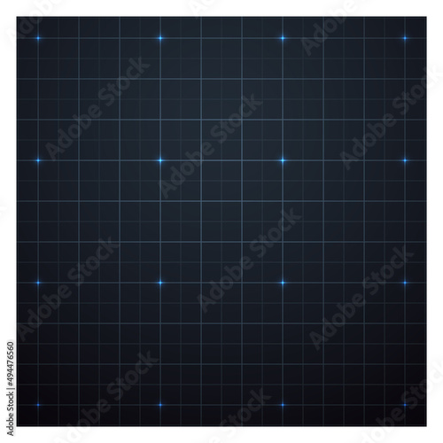 Futuristic square grid. Digital screen with line pattern