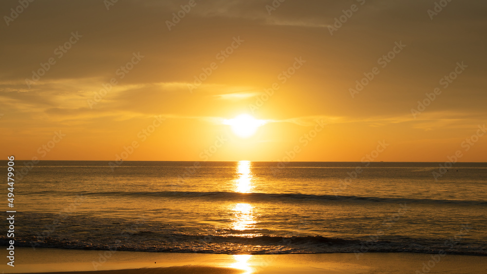 Fototapeta premium sunset on summer at the beach