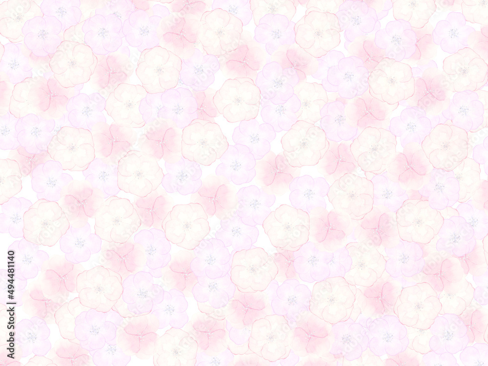 綺麗な花を一面に敷き詰めた背景 綺麗な花を一面に敷き詰めた背景