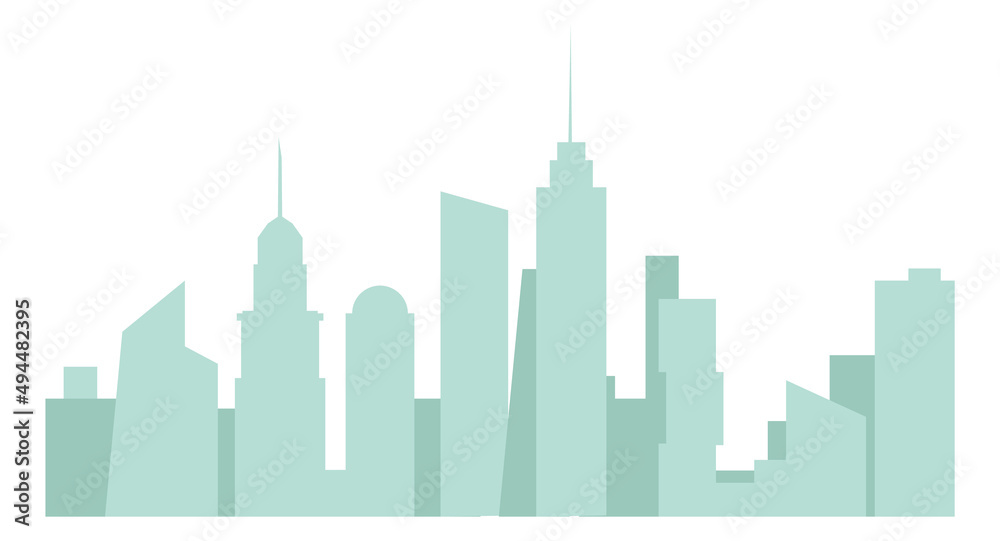 Cityscape with skyscrapers and high buildings. Downtown skyline