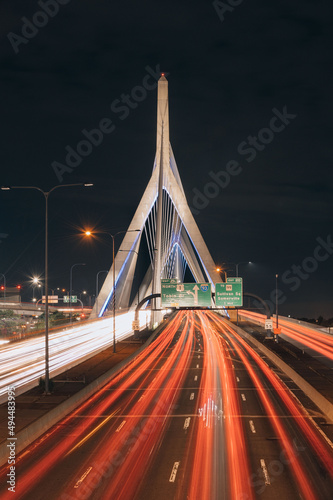 Fotografie Beautiful night view of the Boston Leonard P