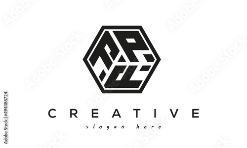 creative Three letters FPF square logo design photo