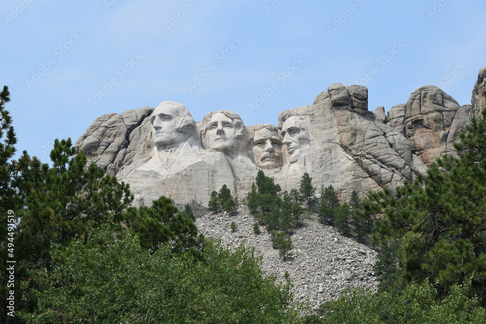 National Monument Memorial Mount Rushmore In The Black Hills of South Dakota (Washington, Jefferson, Lincoln, Roosevelt)