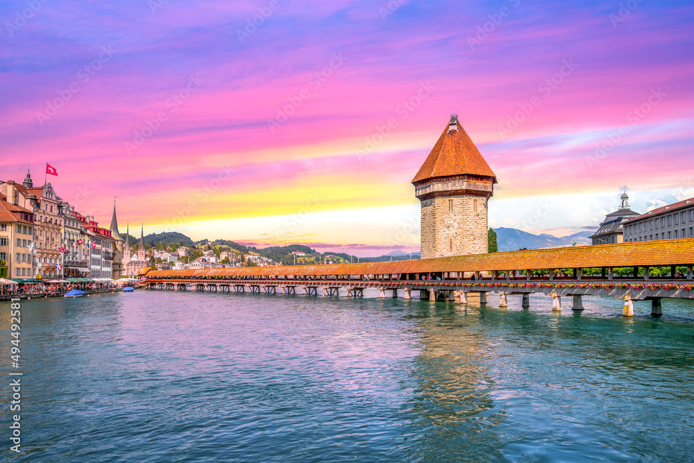 Kapellbrücke, Luzern, Schweiz 