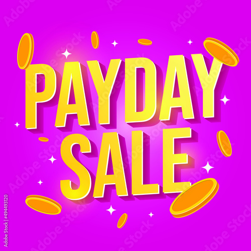 Payday sale shopping deals web banner template design vector photo