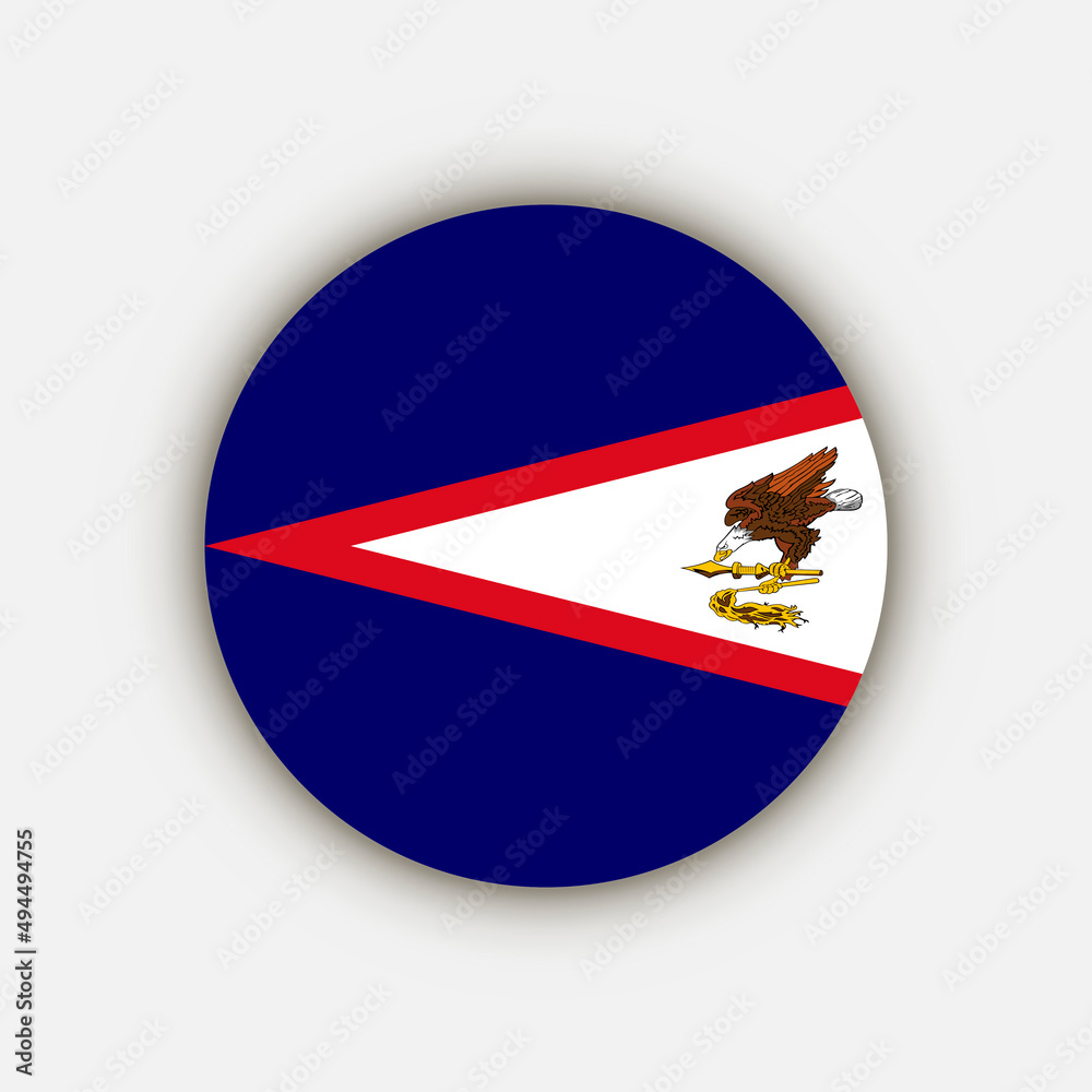 Obraz premium Country American Samoa. American Samoa flag. Vector illustration.