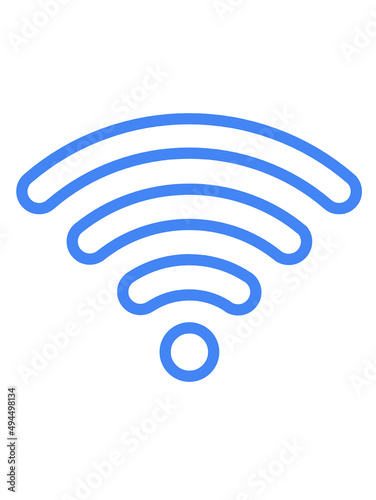 Wi-Fi sign on a white background. Of blue color
