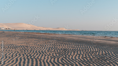 view of sealine sea shore during the low tide. © MSM