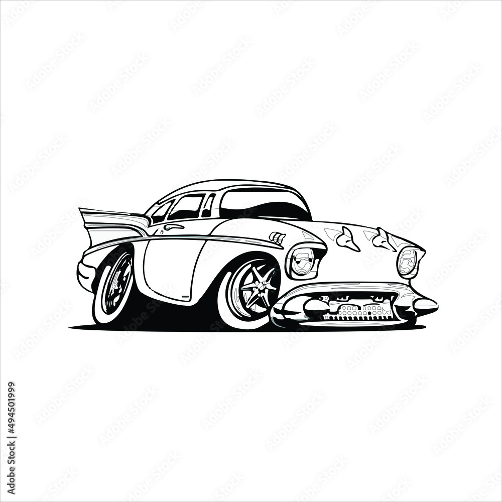 Obraz premium car coloring page , car vector concept car design