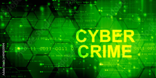 2d illustration abstract Cyber crime
