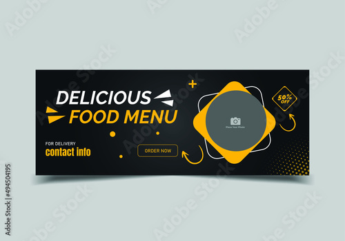 Food and Restaurant Social Media banner Template