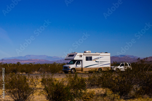 Semi Trucks on the Nevada Highway, USA. Trucking in Nevada , USA 