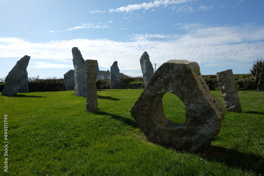Ed Prynss's Standing Stones St Meryryn Cornwall England UK