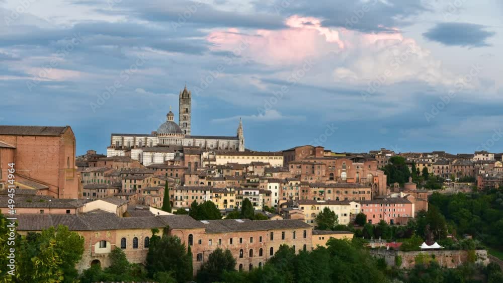 Siena, Tuscany, Italy - Night scenic Siena Cathedral Siena, Tuscany, Italy - Night scenic Siena Cathedral