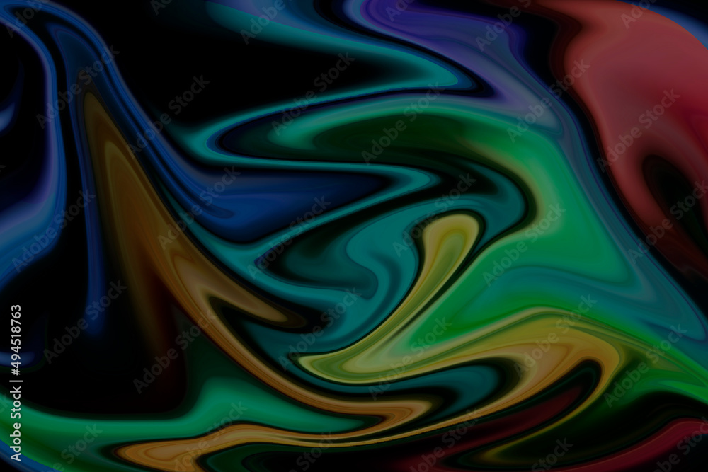 Obraz premium Multi Colored Blurred Background Artistic Pattern Abstract Wave Ink For Graphics