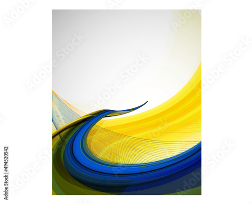 Vector bright glowing background in the colors of the Ukraine country flag. Solidarity with the people of Ukraine.