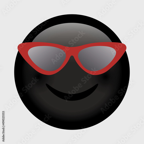 Vector emoji. Smiling face. Smile vector emoji. Happy emoticon. Cute emoticon isolated on white background.