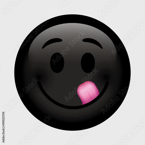 Vector emoji. Smiling face. Smile vector emoji. Happy emoticon. Cute emoticon isolated on white background.