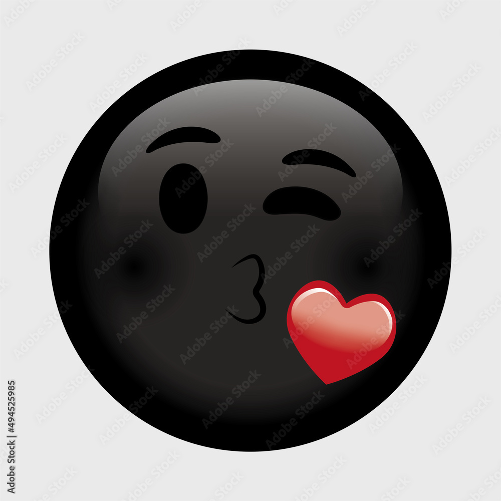 Fototapeta premium Vector emoji. Smiling face. Smile vector emoji. Happy emoticon. Cute emoticon isolated on white background.