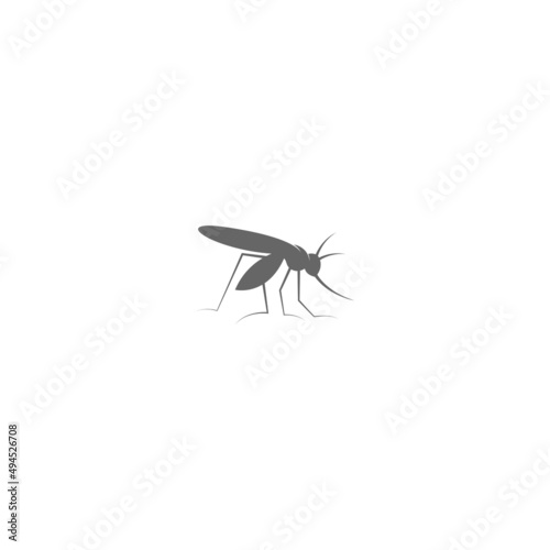 Mosquito icon flat design template vector illustration