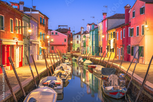 Burano, Venice, Italy Colorful Buildings along Canals © SeanPavonePhoto