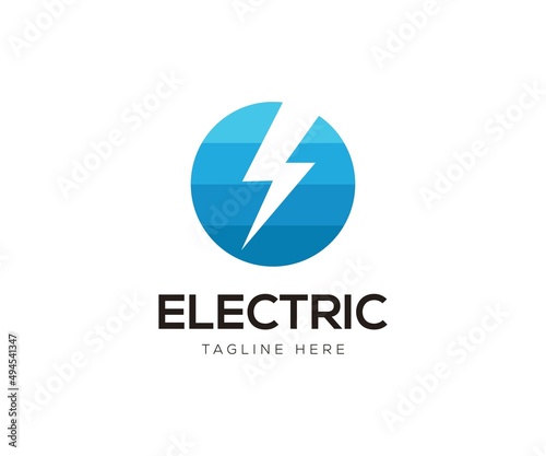 Free Download Modern electric power vector logo design concept. Energy and thunder electricity logo Templates. - GFXLoad