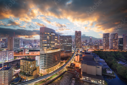 Tokyo, Japan Cityscape in Shiodome photo