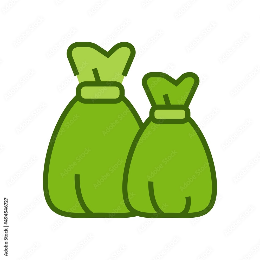 Trash bags icon. Garbage recycle vector illustration. Trash bags icon. Garbage recycle vector illustration.