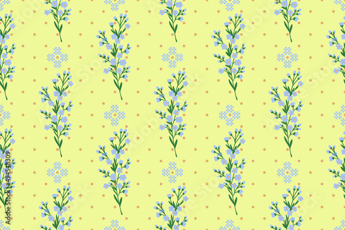 Vector design of a yellow floral seamless pattern for wallpapers and backgrounds