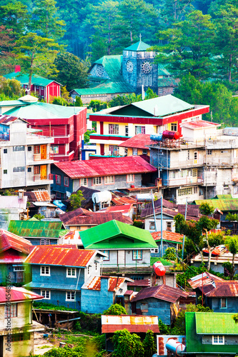 View of Sagada village from Luzon Island, Philippines