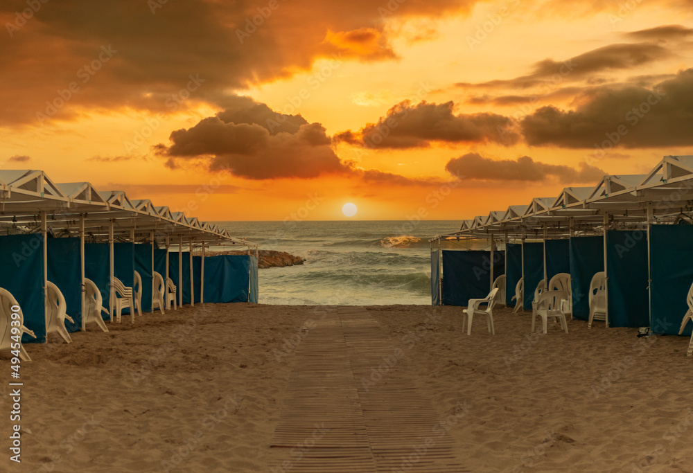 beautiful sunset in the golden hour at Argentina beach beautiful sunset in the golden hour at Argentina beach