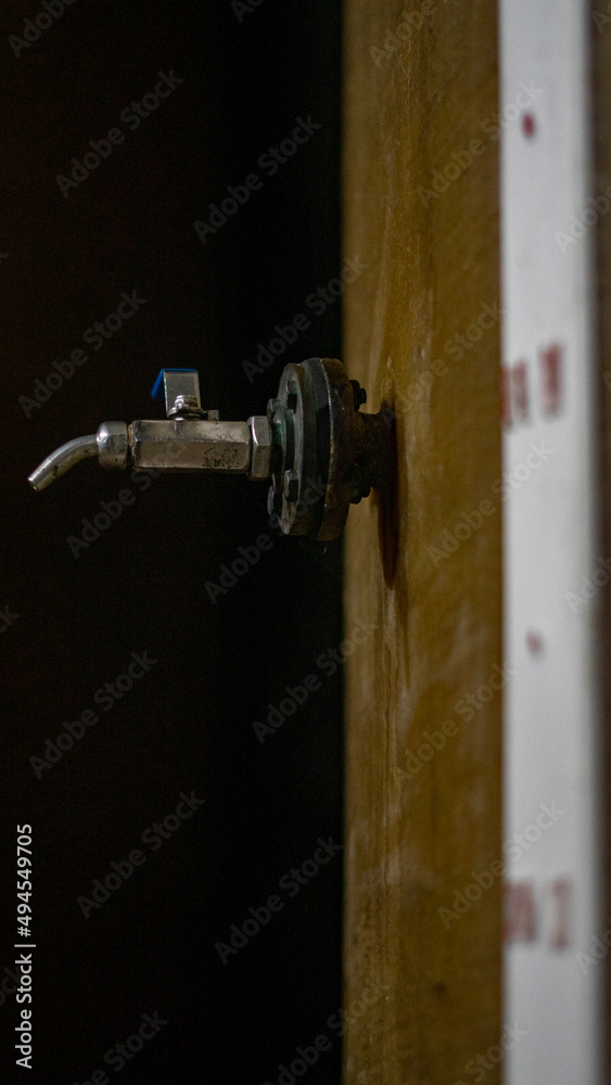 faucet of a barrel with measurer faucet of a barrel with measurer