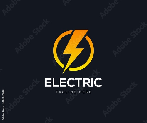 Free Download Lightning, electric power vector logo design element. Energy and thunder electricity symbol concept. - GFXLoad