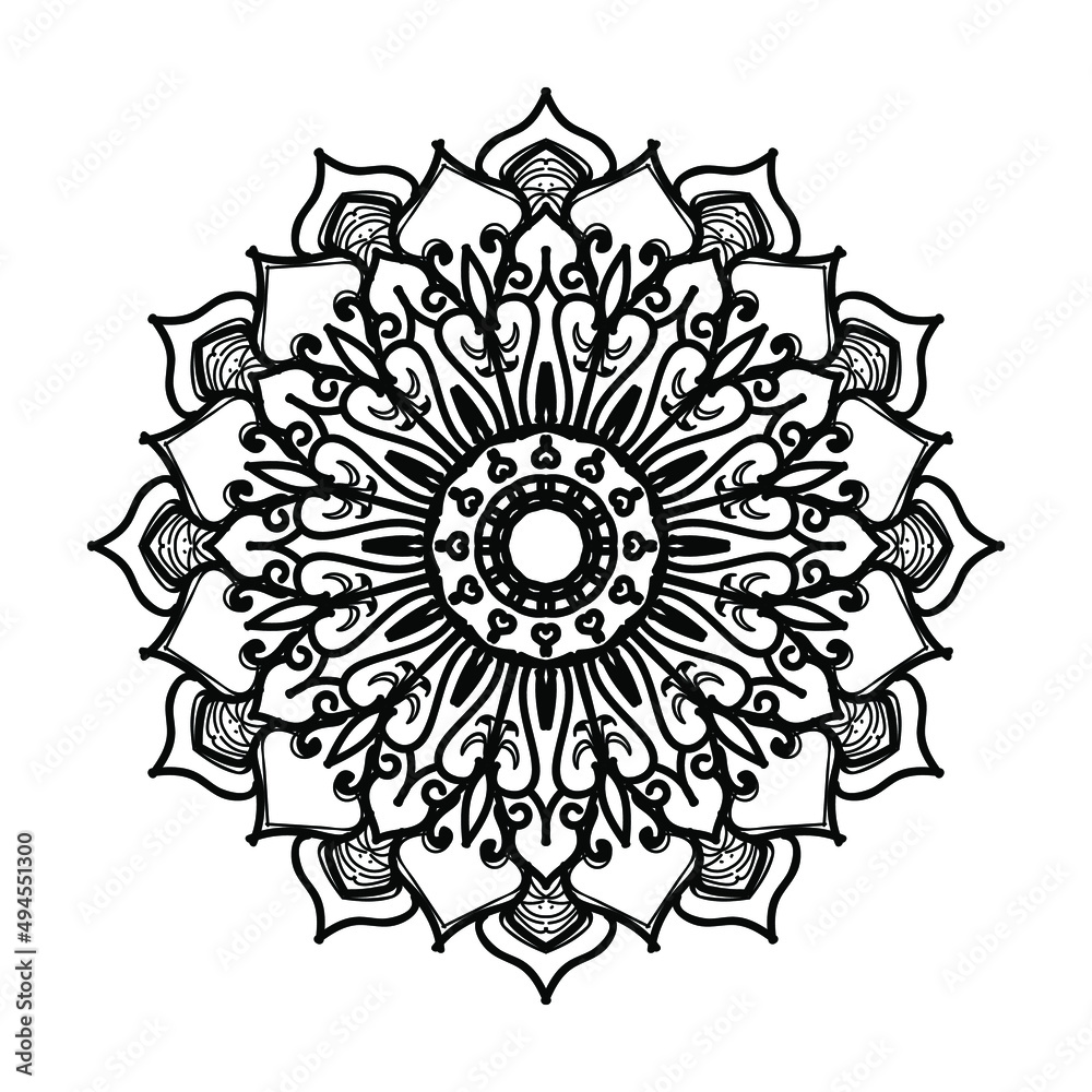 Hand drawn mandala. decoration in ethnic oriental doodle ornament. Hand drawn mandala. decoration in ethnic oriental doodle ornament.