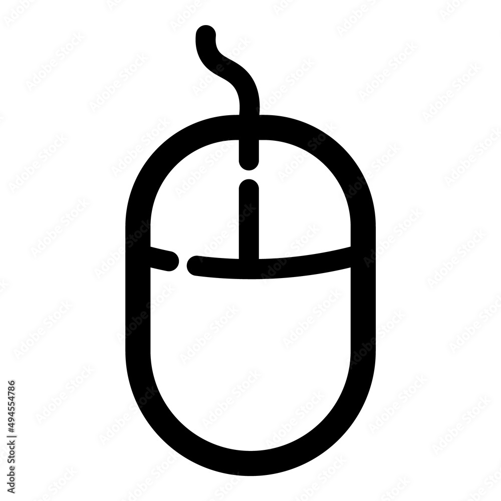 Computer Mouse Flat Icon Isolated On White Background Computer Mouse Flat Icon Isolated On White Background