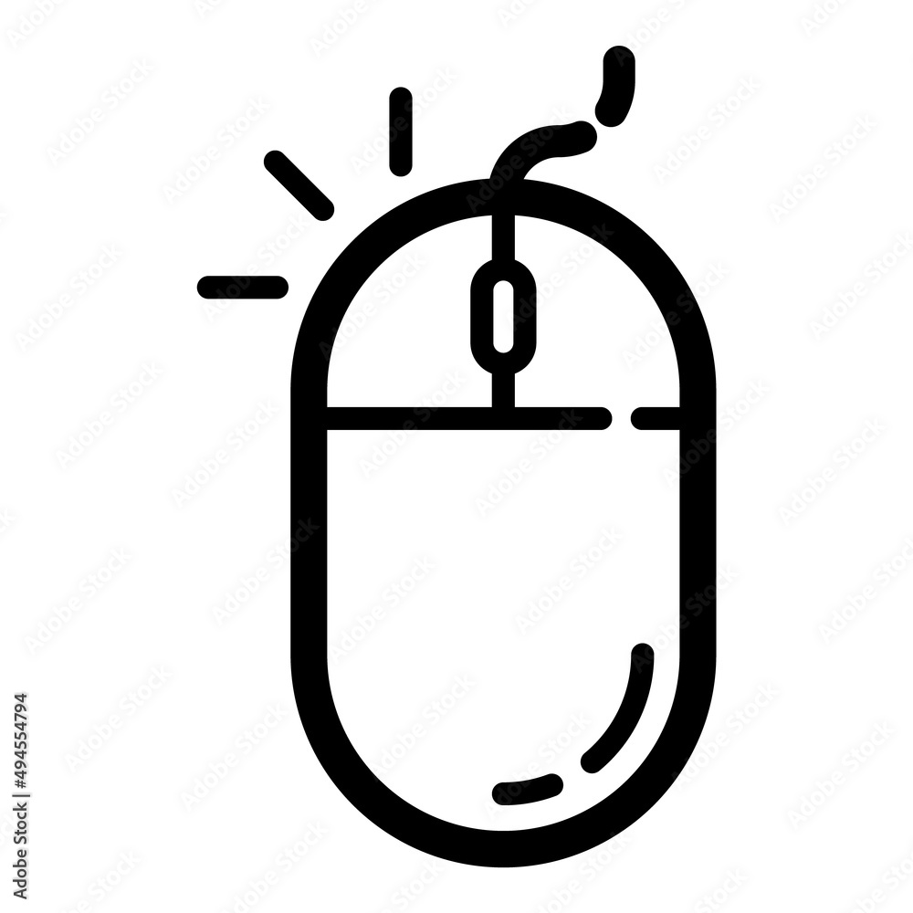 Mouse Click Flat Icon Isolated On White Background Mouse Click Flat Icon Isolated On White Background