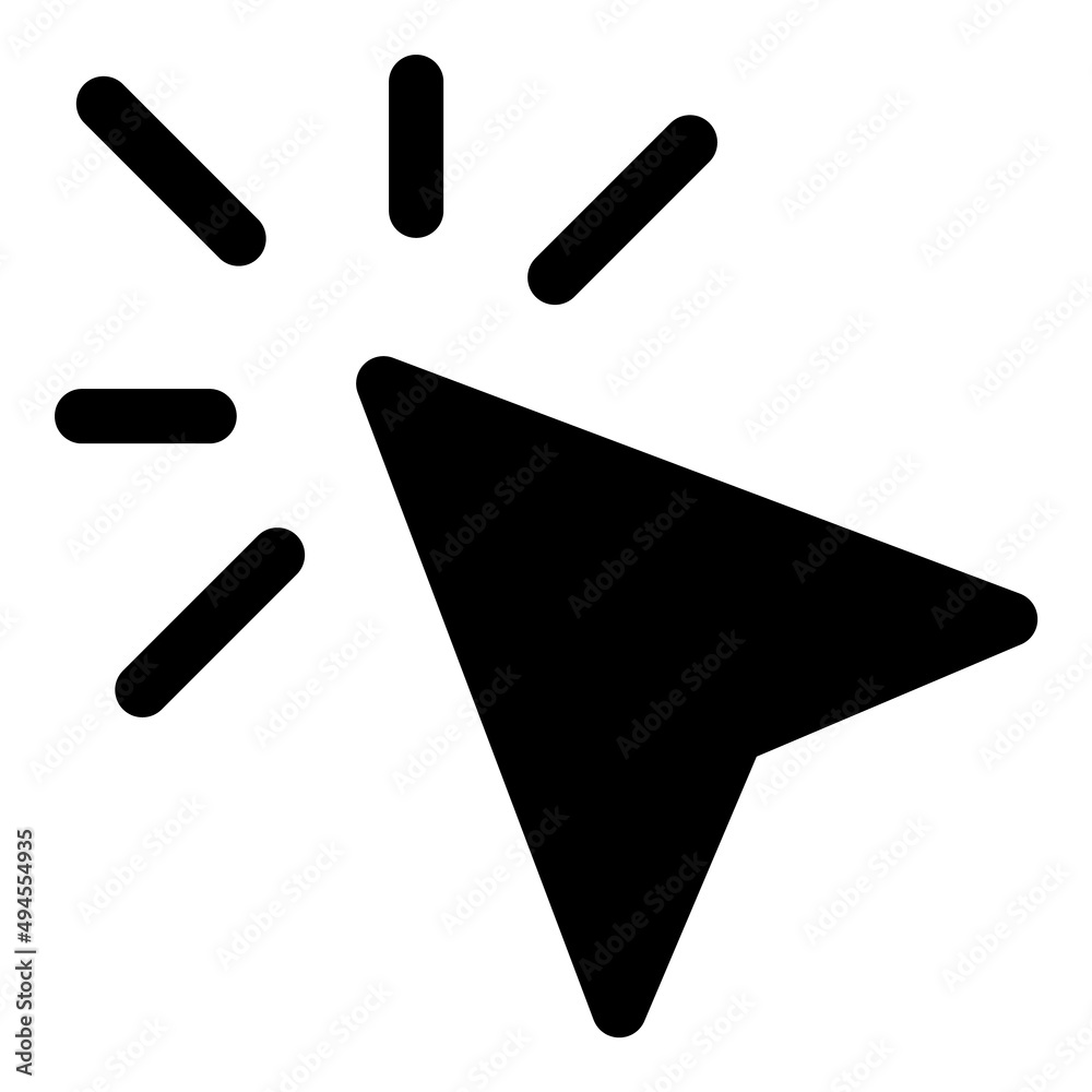 Cursor Pointer Flat Icon Isolated On White Background Cursor Pointer Flat Icon Isolated On White Background