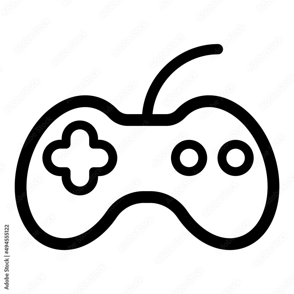 Gamepad Flat Icon Isolated On White Background